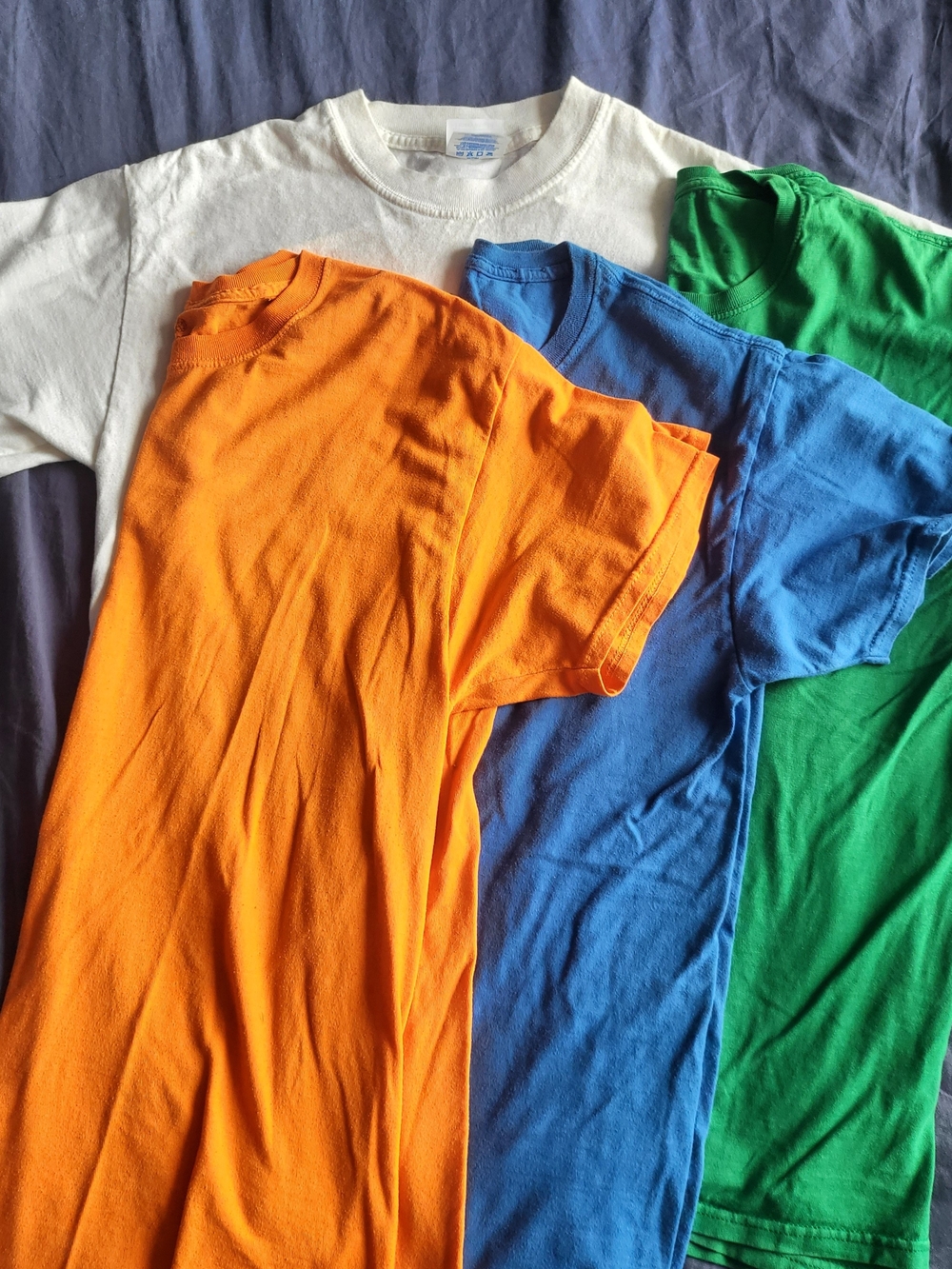 Fruit of the Loom Short Sleeve T-Shirts - Orange, Blue, Green, White